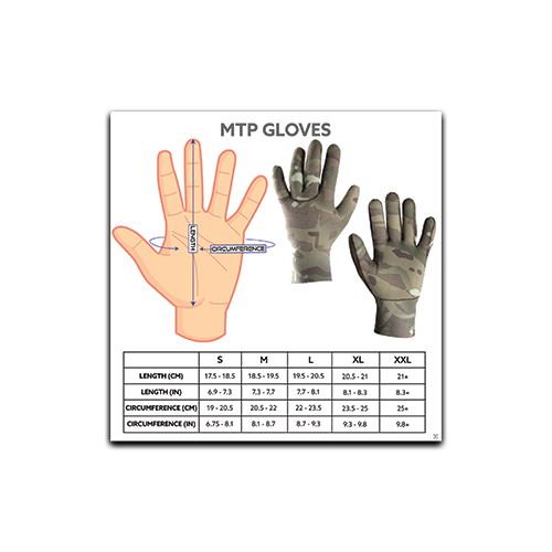 MTP Glove Size Chart